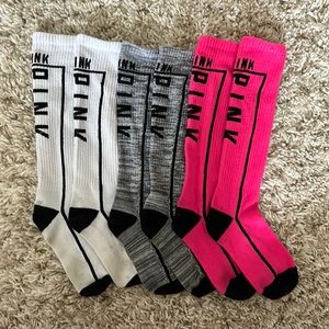 Pink Knee-High Socks (3 Pairs)